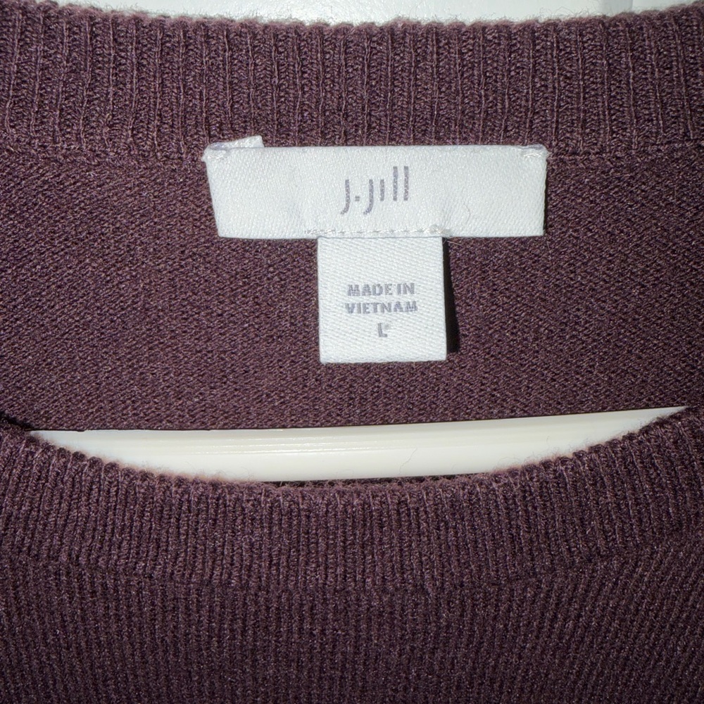 J. Jill Rich burgundy Long Sleeve Sweater Dress - Picture 3 of 5